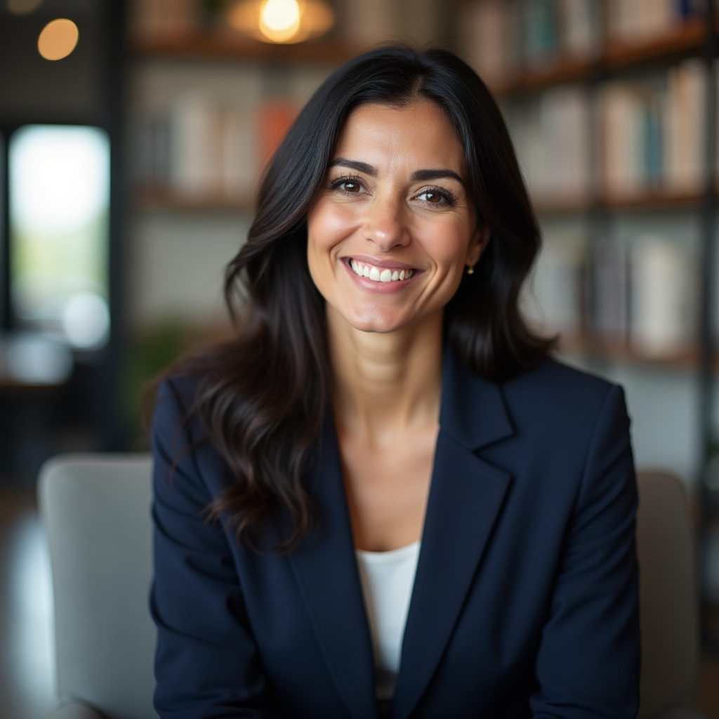 Financial education facilitator, female, mid-30s, presenting workshop content